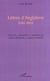 LETTRES D'ANGLETERRE (1861-1865)