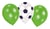 6 Ballons latex - Kicker Party