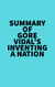 Summary of Gore Vidal's Inventing A Nation