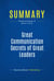 Summary: Great Communication Secrets of Great Leaders - Review and Analysis of Baldoni's Book