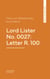 Lord Lister No. 0027: Letter R. 100