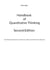 Handbook of Quantitative Thinking.  Second Edition - Case Studies, Estimates, Connections, Index to the Pertinent Literature
