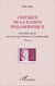 Critique de la raison philosophique - Deuxième partie. La preuve par l'histoire de la philosophie - Tome 3