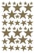 Gommettes Initial or et argent - 4 planches - Etoiles
