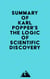 Summary of Karl Popper's The Logic of Scientific Discovery
