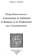 Philip Melanchthon’s "Annotationes in Johannem" in Relation to its Predecessors and Contemporaries