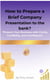 How to Prepare a Brief Company Presentation to the bank? - Entrepreneurs, Finance Managers, and SMEs Guide to Bank Financing, #4