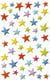 Stickers Cooky Maildor - étoiles couleurs - 1 planche
