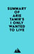 Summary of Arie Tamir's I Only Wanted to Live