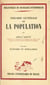 Théorie générale de la population (1). Économie et population