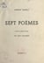 Sept poèmes - Suivis d'une Étude, par Jean Soulairol