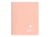 Cahier polypro - Format A5 14.8 x 21 cm - Koverbook pastel Blush - Clairefontaine - 160 pages lignées - Corail