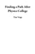 Finding a Path After Physics College