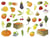 34 gommettes Fruits et Légumes - Mimi Stick