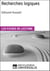 Recherches logiques d'Edmund Husserl - Les Fiches de lecture d'Universalis