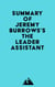 Summary of Jeremy Burrows's The Leader Assistant