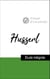 Analyse d'une pensée : Husserl (résumé et fiche de lecture plébiscités par les enseignants sur fichedelecture.fr)