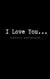 I love you