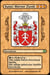 The noble Polish Kosciesza family. Die adlige polnische Familie Kosciesza.