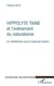 HIPPOLYTE TAINE ET L'AVENEMENT DU NATURALISME - Un intellectuel sous le second Empire