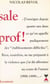 Sale prof !