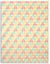 Lot de 6 feuilles - L'or de Bombay - 27,8 x 21,2 cm - rose, vert, beige et or
