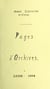 Pages d'archives