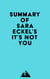Summary of Sara Eckel's It's Not You