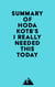 Summary of Hoda Kotb's I Really Needed This Today