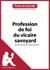 Profession de foi du vicaire savoyard de Jean-Jacques Rousseau (Fiche de lecture) - Analyse complète et résumé détaillé de l'oeuvre