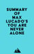 Summary of Max Lucado's You Are Never Alone