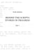 Behind the Scripts Stories in Progress - Vol. 1