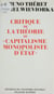 Critique de la théorie du «Capitalisme monopoliste d'État»