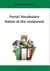 Forza! Vocabulary - Italian at the restaurant