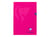 Cahier polypro - Format A4 21 x 29.7 cm - Mimesys - Clairefontaine - 96 pages grands carreaux - Rose