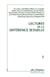 Lectures de la différence sexuelle - Actes du colloque Paris-VIII, CIPH Paris, octobre 1990