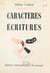 Caractères et écritures