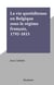 La vie quotidienne en Belgique sous le régime français, 1792-1815 - La vie quotidienne