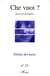 Destins des traces - Revue de Psychanalyse