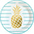8 Assiettes Ananas 23 cm - Pineapple Vibes