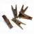  8 pinces bois magnet - marron 