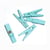  8 pinces bois magnet - turquoise