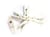  8 pinces bois magnet - blanc