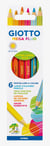 6 Crayons Mega Fluo - Giotto