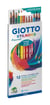 Etui 12 crayons de couleur aquarellables - Giotto Stilnovo