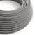 2,5 mètres Câble textile - L'Original Creative-Cables - RZ04 rond 2x0.75mm - Noir Charbon et Blanc Optique ZigZag brillant