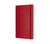 Carnet - 13 x 21 cm - Moleskine- 192 pages unies - couverture souple - rouge écarlate