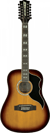 Eko Ranger Vintage Reissue XII EQ - Guitare électroacoustique 12 cordes - Dreadnought - Honey Burst