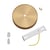 Kit rosace métallique cylindrique - Bronze satiné