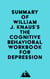 Summary of William J. Knaus's The Cognitive Behavioral Workbook for Depression